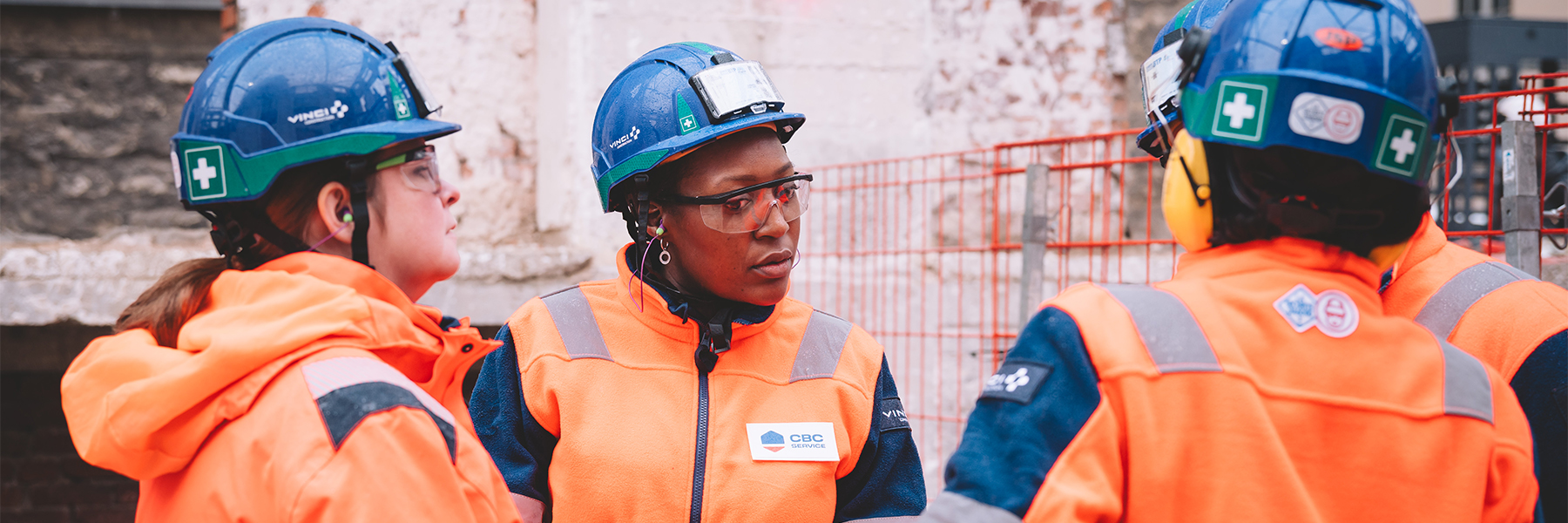 Equipe prévention sur un chantier CBC Service