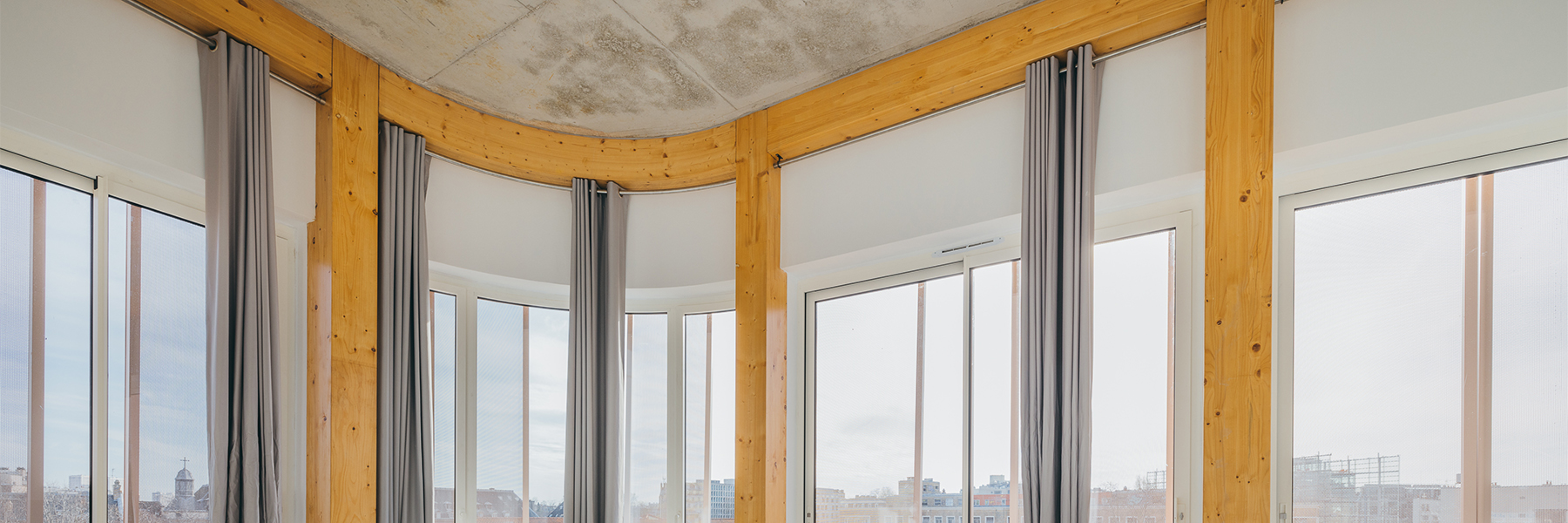 Rue Boissonade immeuble à la structure mixte bois-béton