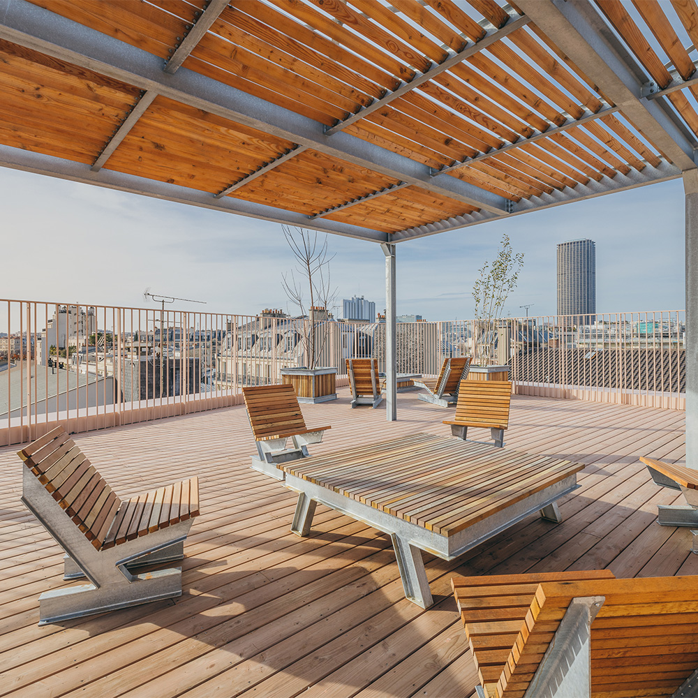 Rue Boissonade - toiture-terrasse